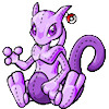 A drawing of a mewtwo plushie.